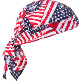 Ergodyne Chill-Its® Evap. Cooling Triangle Hat w/ Built-In Cooling Towel Stars&Stripes12581 12581 - Pkg Qty 6