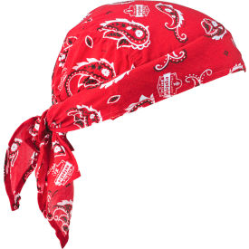 Ergodyne Chill-Its® Evap. Cooling Triangle Hat w/ Built-In Cooling Towel Red Western 12583 12583 - Pkg Qty 6