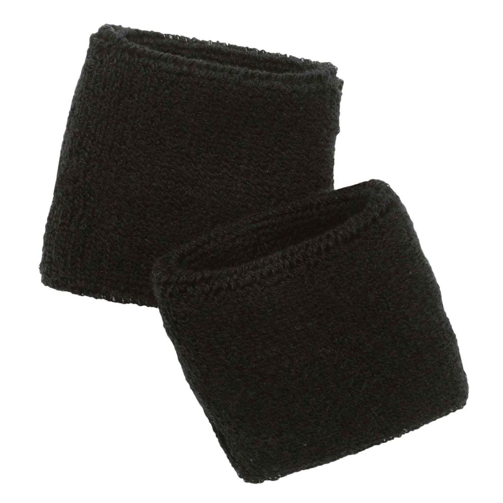 Ergodyne Chill-Its 6500 Wrist Sweatbands, Black, Pack Of 24 Sweatbands MPN:12402