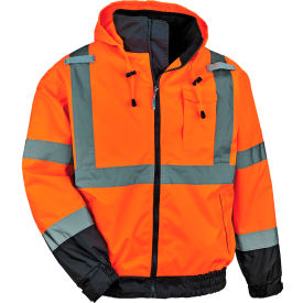 Ergodyne® GloWear® 8379 Hi-Vis 3-in-1 Winter Bomber Jacket 4XL Orange 24468