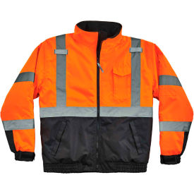 Ergodyne®GloWear® 8377 Type R Class 3 Quilted Bomber Jacket Orange 5XL 25619 25619