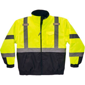 Ergodyne®GloWear® 8377 Type R Class 3 Quilted Bomber Jacket Lime M 25623 25623