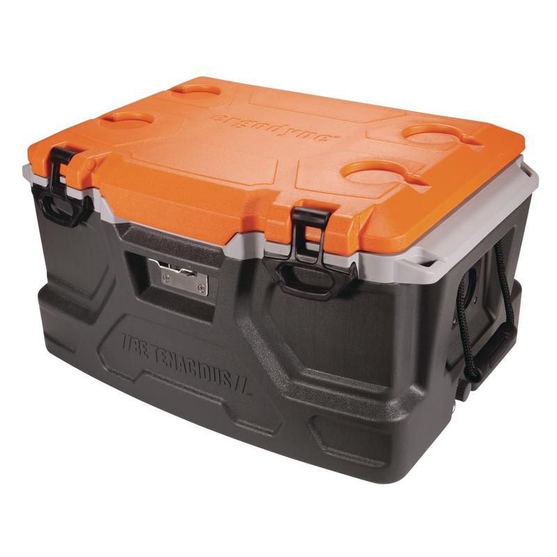 Ergodyne Chill-Its 5171 48-Qt Industrial Hard-Sided Cooler, 25-15/16inH x 13-5/8inW x 17-5/8inD, Orange/Gray MPN:13171