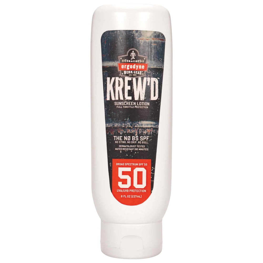 Ergodyne KREW-d 6351 SPF 50 Sunscreen Lotion, 8 Oz MPN:16631