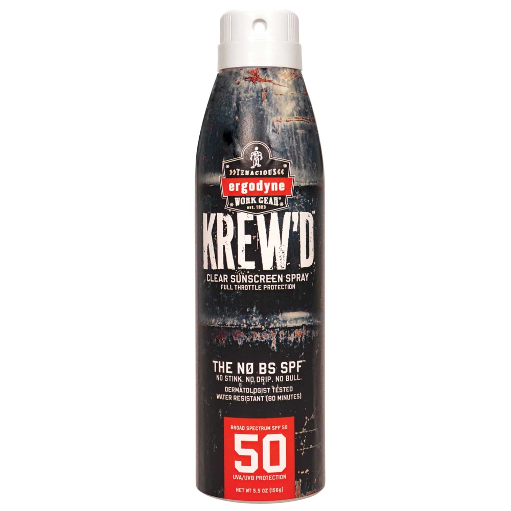 Ergodyne KREW-d 6353 SPF 50 Sunscreen Spray, 5.5 Oz MPN:16633