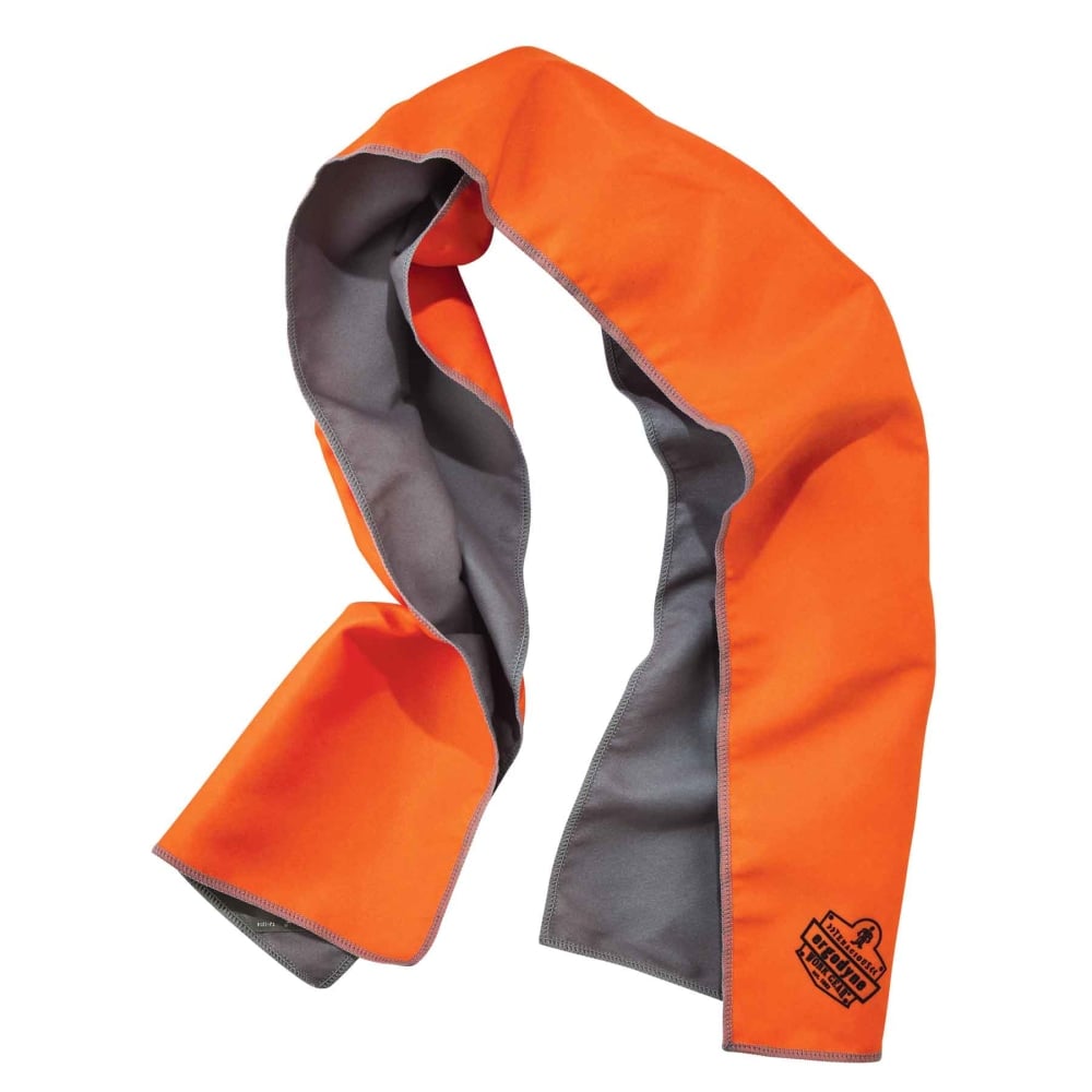 Ergodyne Chill-Its 6602MF Evaporative Microfiber Cooling Towel, Orange MPN:12661