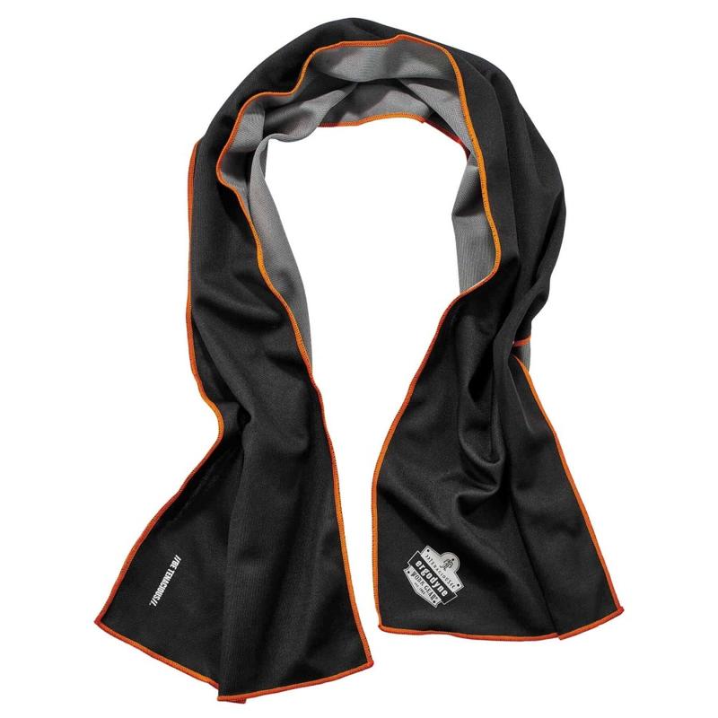 Ergodyne Chill-Its 6602MF Evaporative Microfiber Cooling Towel, Black MPN:12668