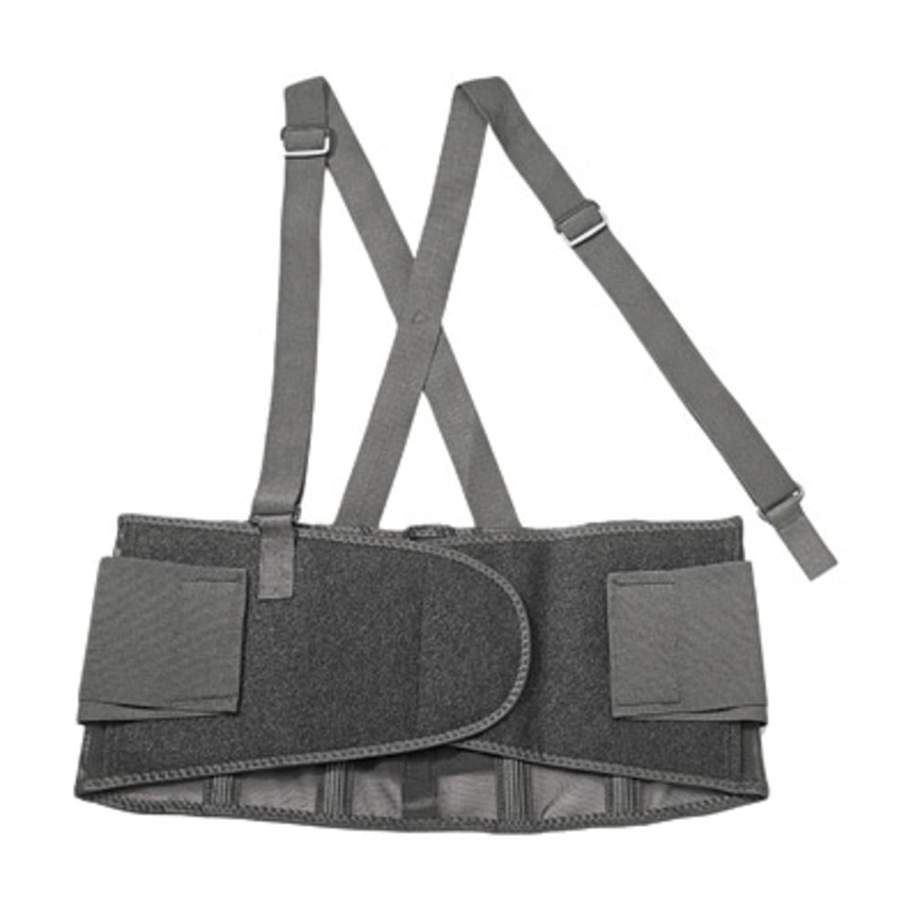 Ergodyne ProFlex 100 Economy Back Support Brace - 30in to 34in Waist Size - Black - 280D Spandex, Rubber, Polypropylene - 1 Each MPN:11383