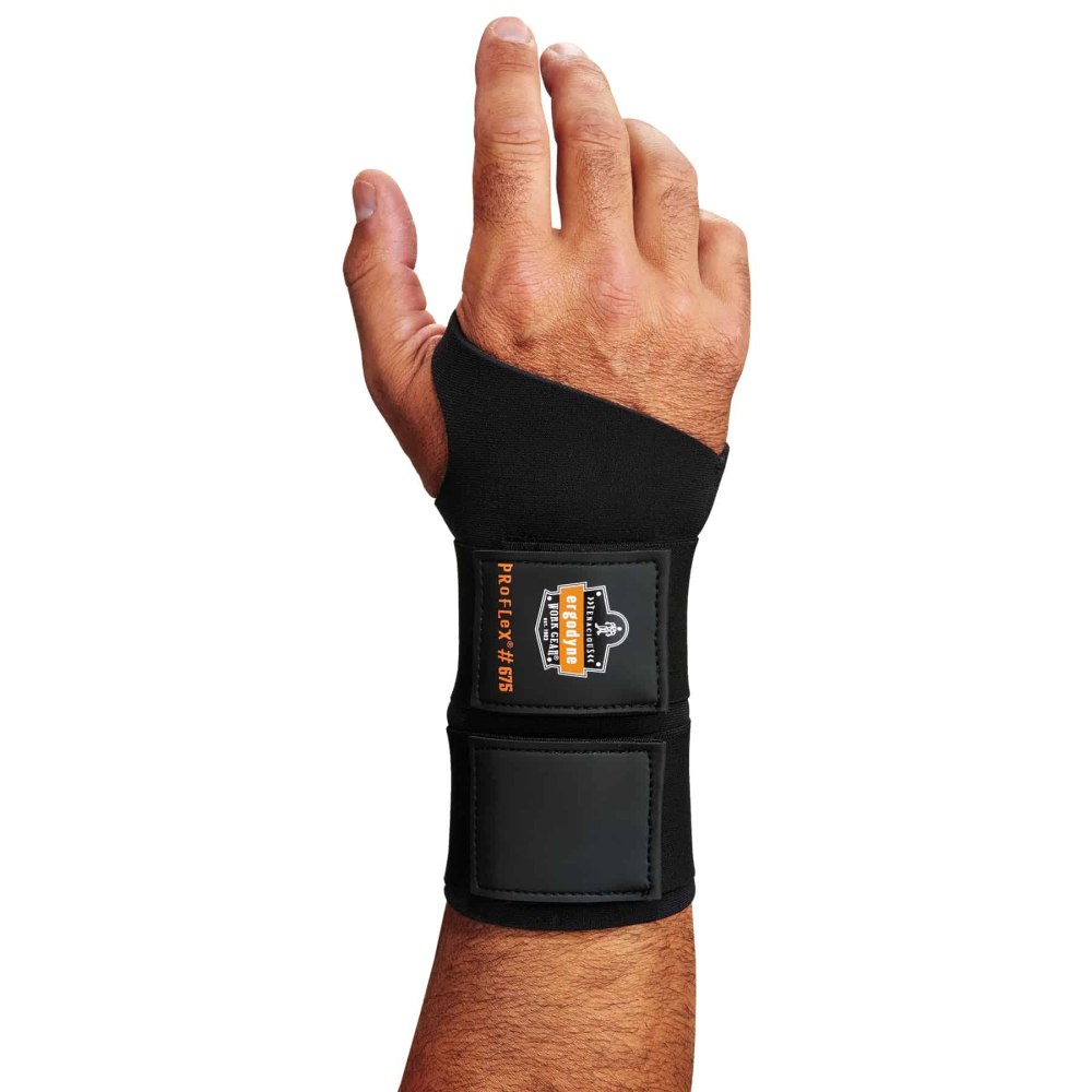 Ergodyne ProFlex 675 Support, Wrist, Medium, Black MPN:16623