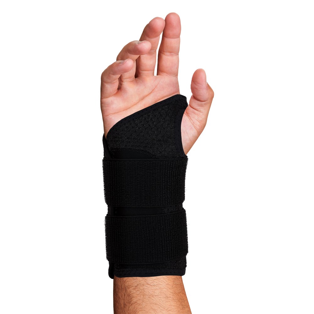 Ergodyne ProFlex 4015 Wrist Brace Support, Double Strap, M-Right, Black MPN:70153