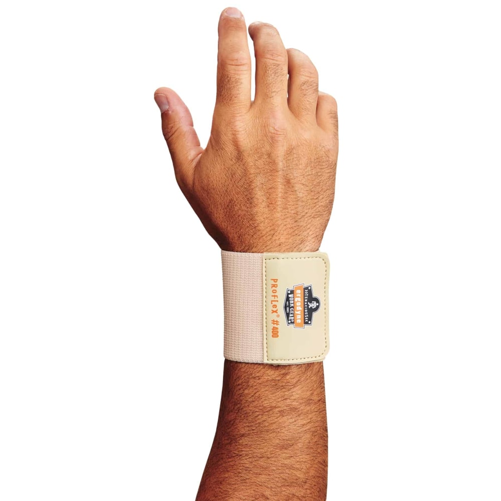 Ergodyne ProFlex 400 Supports, Wrist Wrap, Tan, Pack Of 6 Supports MPN:72103