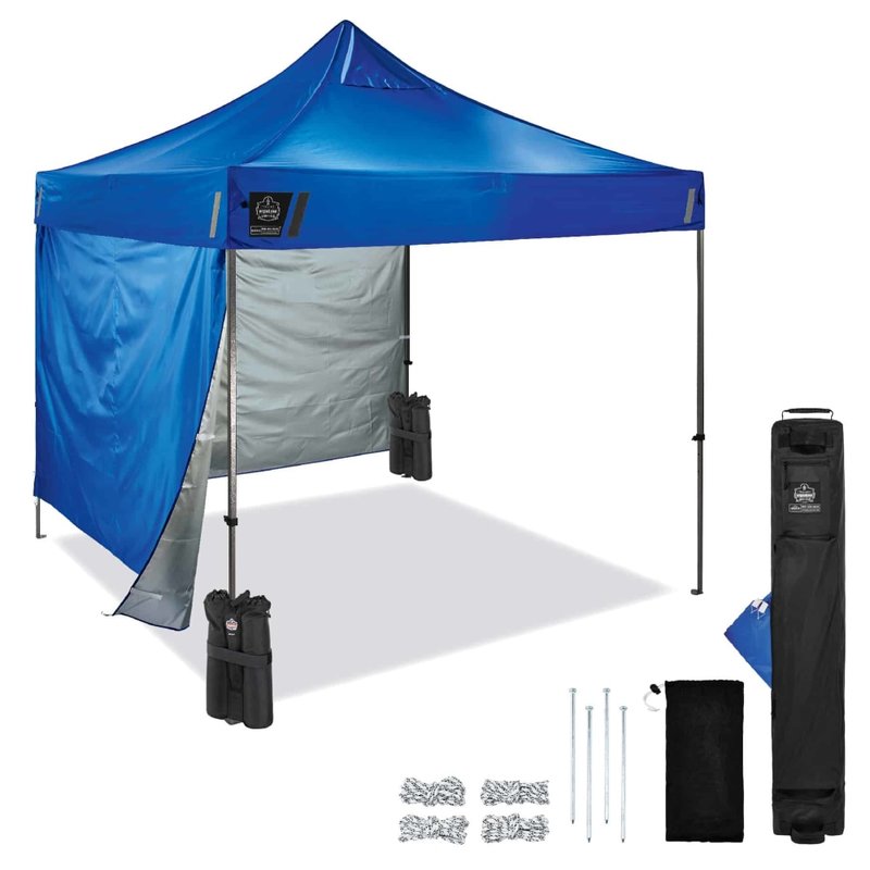 Ergodyne SHAX 6051 Heavy-Duty Pop-Up Tent Kit, 10ft x 10ft, Blue MPN:12952