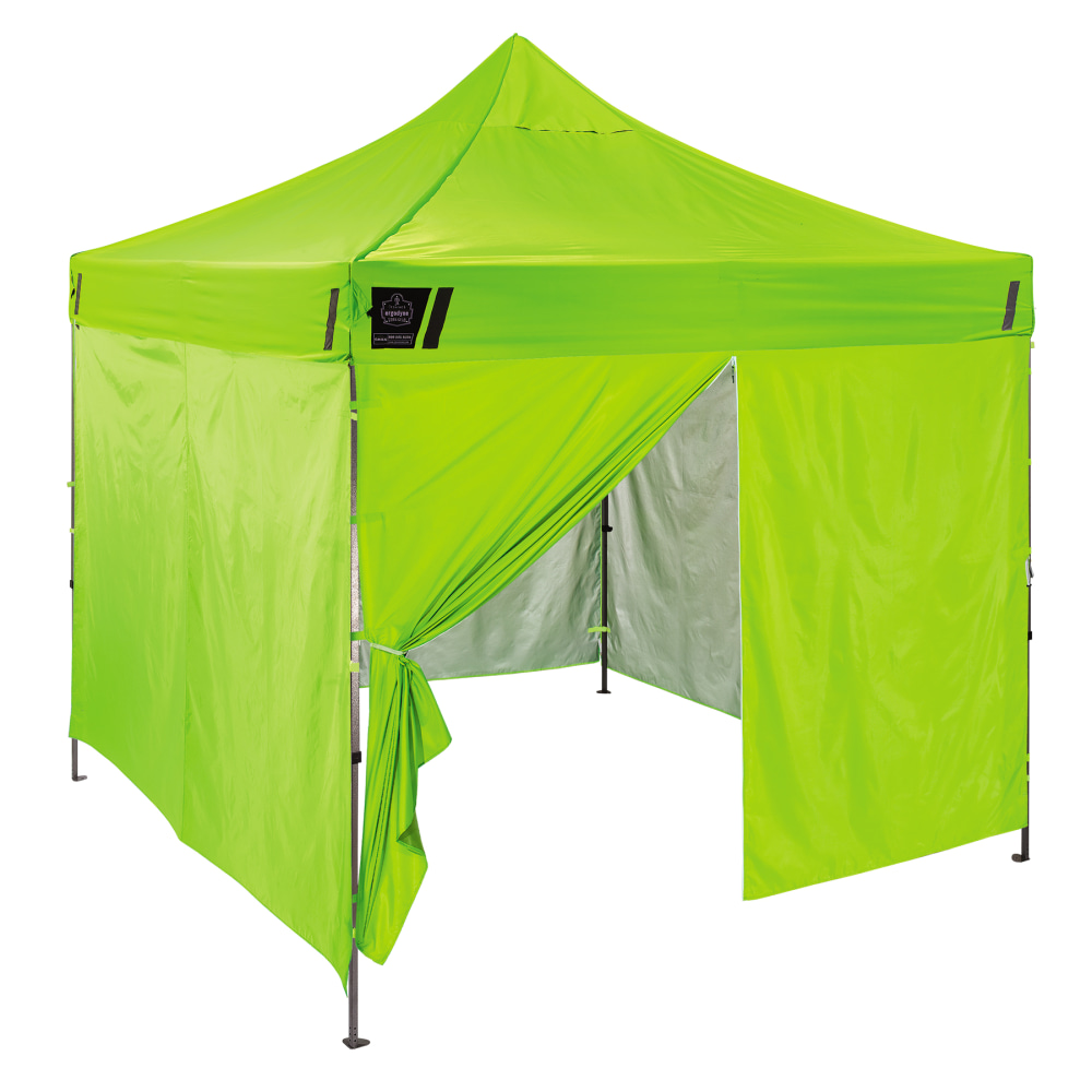 Ergodyne SHAX 6054 Pop-Up Tent Sidewall Kit, 10ft x 10ft, Lime MPN:12984