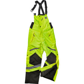Ergodyne GloWear 8928 High Visibility Insulated Bib Pants ANSI Class E 300D Polyester S Lime 25522