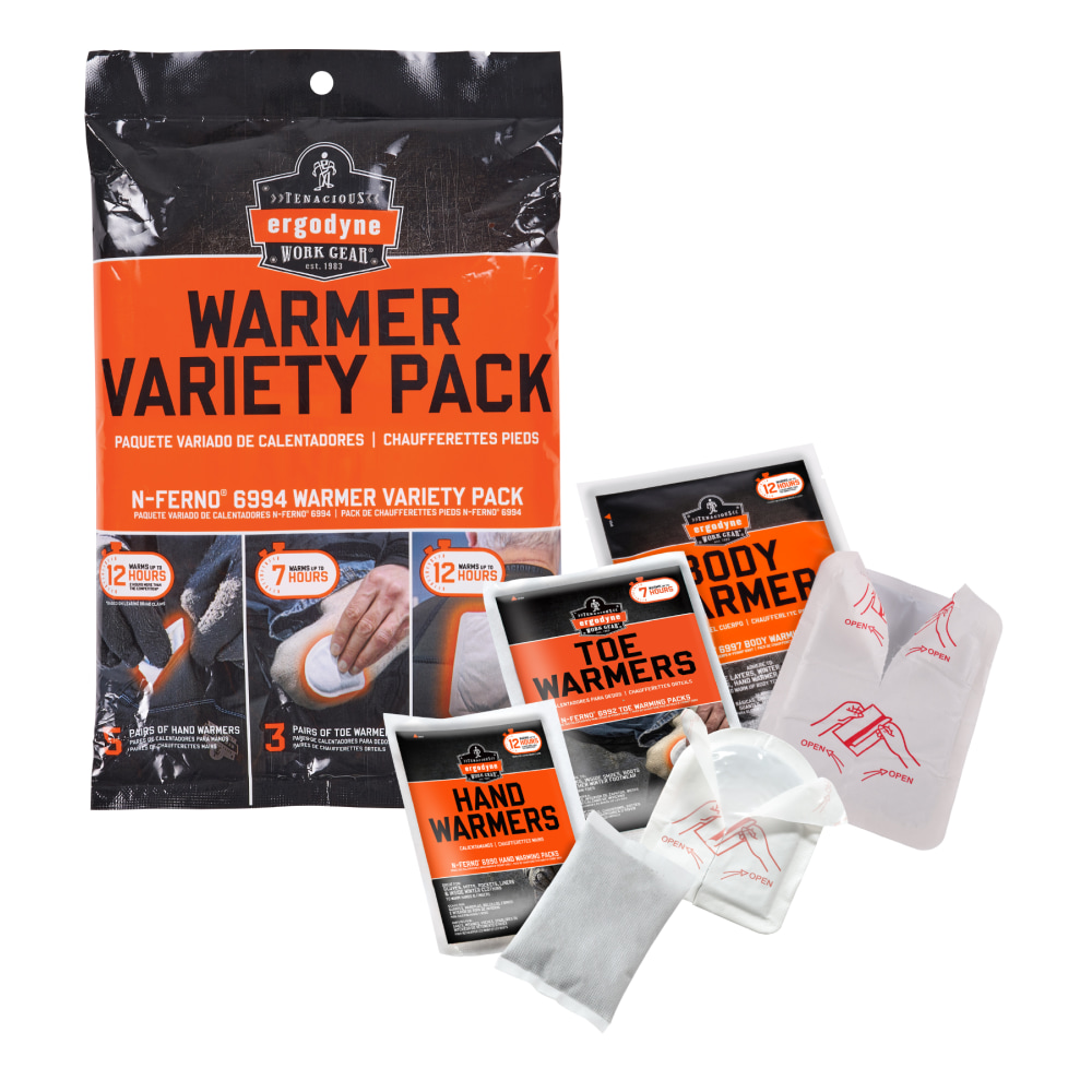 Ergodyne N-Ferno 6994 Warming Variety Pack, White MPN:16994