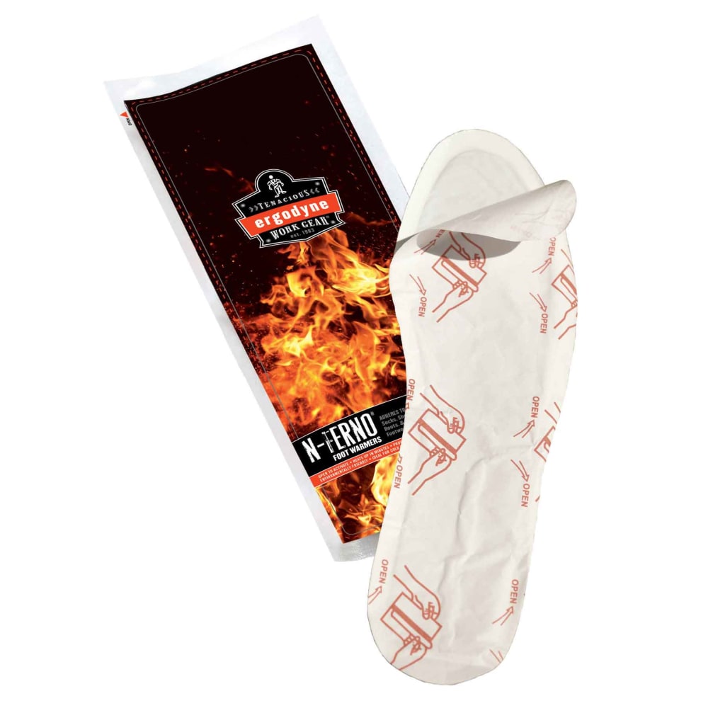 Ergodyne N-Ferno 6995 Foot Warming Packs, 3in x 10in, White, Case Of 20 Packs MPN:16995