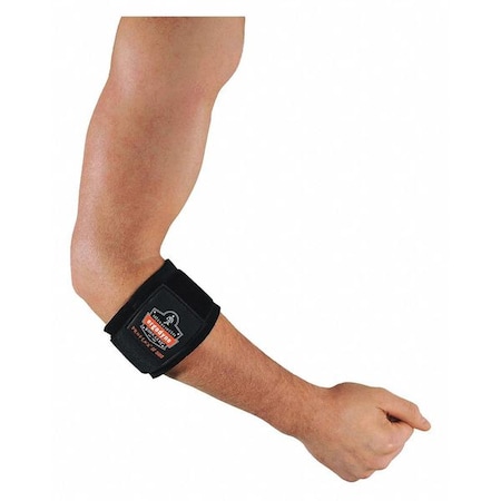 Elbow Support, Neoprene, Nylon, Polyester, Black, Size L MPN:16004