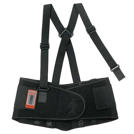Back Support, Black, Spandex, 4XL MPN:2000SF