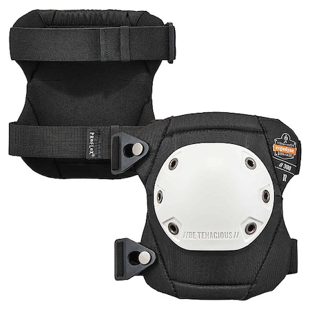 Rounded Cap Knee Pad, Buckle White Cap, PR MPN:300