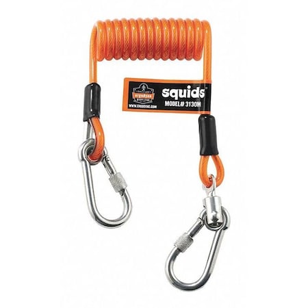 Standard Orange Coiled Cable Lanyard-5lb MPN:3130M