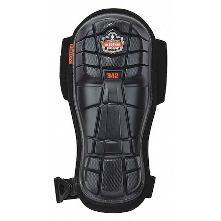 Knee Pad, Hard Shell, Gel, Foam Pad, Rubber Cap, hook-and-loop Closure, 2 Straps, Black, Universal MPN:342