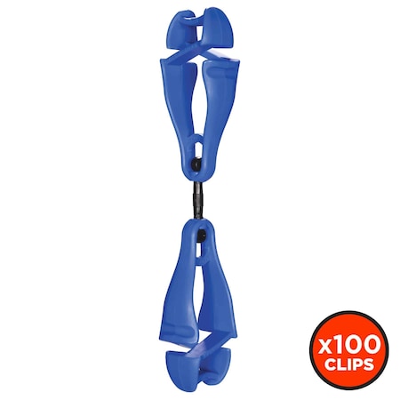Swivel Glove Clip Holder, Dual Clips, Blue, PK100 MPN:3420-BULK
