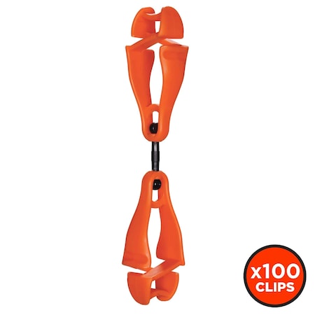 Swivel Glove Clip Holder, Dual Clips, Orange, PK100 MPN:3420-BULK