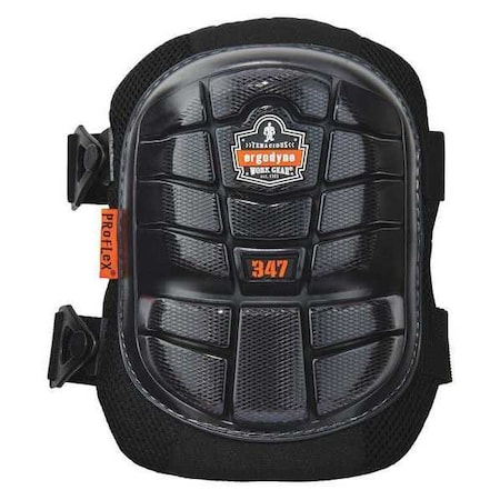 Knee Pad, Hard Shell, Foam, Gel Pad, Rubber Cap, Clip Closure, 2 Straps, Black, Universal MPN:347