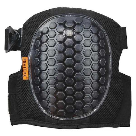 Knee Pad, Hard Shell, Foam, Gel Pad, Rubber Cap, hook-and-loop Closure, 2 Straps, Black, Universal MPN:367