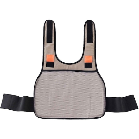 Standard Cooling Vest, S/M, Khaki, Fabric, Cotton, Hook & Loop Closure, 16.25 in Length, Khaki MPN:6235