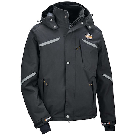 6466 4XL Black Thermal Jacket - 500D Nylon Shell MPN:6466