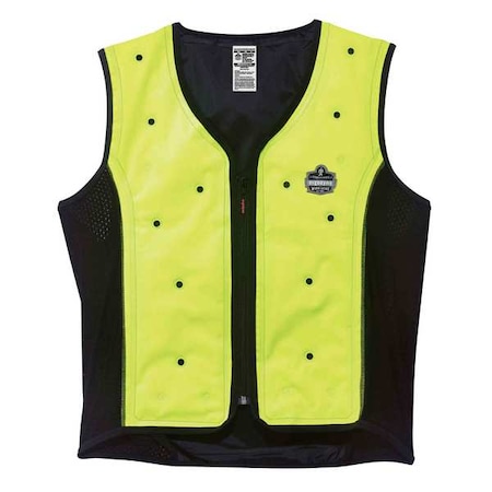 Cooling Vest, Nylon, Evaporative, Up to 3 days Max Cooling Time, Zipper Closure, 25 in Length MPN:6685