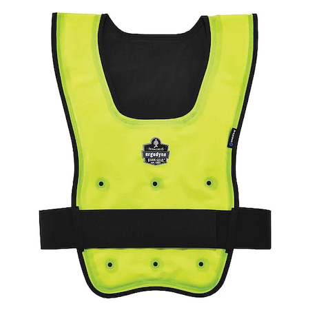 Dry Cooling Vest, Nylon, Hook-and-Loop, Green, XL MPN:6687