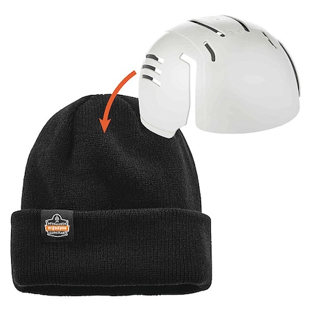 Knit Cap with Bump Cap, Universal, Black MPN:6811ZI