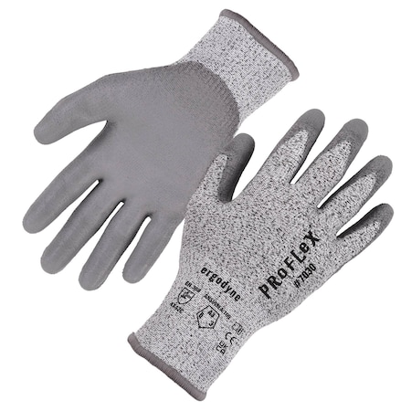 ANSI A3 PU Coated CR Gloves, Gray, Size S, PR MPN:7030