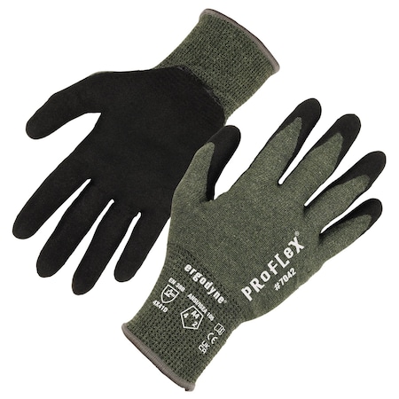 ANSI A4 Nitrile Coated CR Gloves, Green, Size M, PR MPN:7042