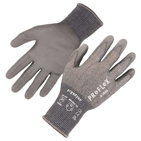 ANSI A4 PU Coated CR Gloves, Gray, Size L, PR MPN:7044