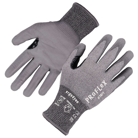 ANSI A7 PU Coated CR Gloves, Gray, Size S, PR MPN:7071
