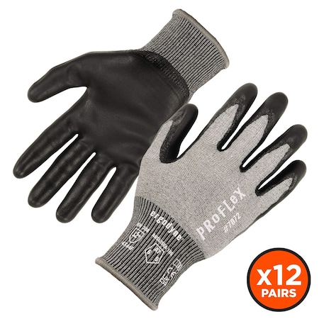 ANSI A7 Nitrile Coated CR Gloves 12-Pair, Gray, Size XL MPN:7072-12PR