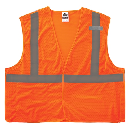 2XL Orange Economy Breakaway Mesh Vest Class 2 - Single Vest MPN:8215BA-S