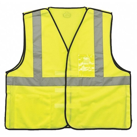 Lime Safety Vest ID Badge Holder, S/M MPN:8216BA