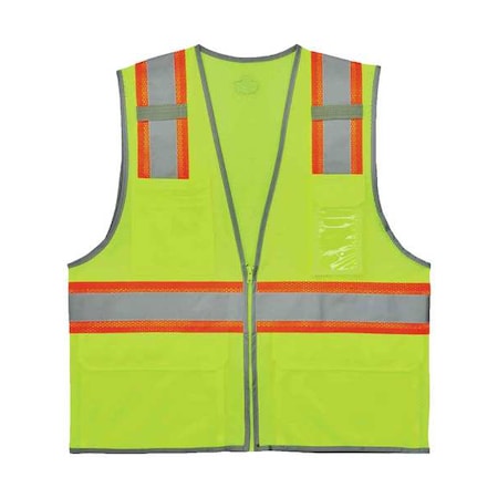 Two Tone Mesh Safety Vest, Lime, 2XL/3XL MPN:8246Z