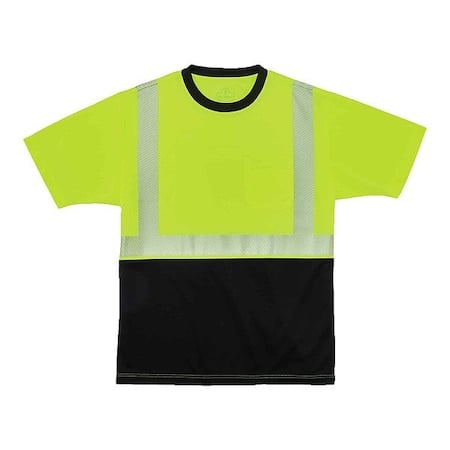 Shirt, 2, R, Polyester, Lime, 2XS MPN:8280BK
