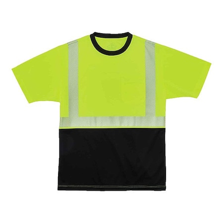 Shirt, 2, R, Polyester, Lime, XS MPN:8280BK