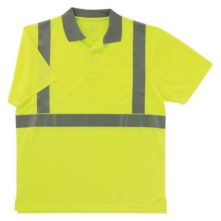 Polo Shirt, 2, R, Polyester, Green, M MPN:8295