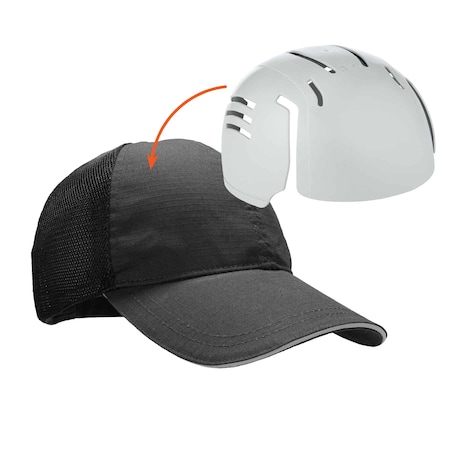 Standard Baseball Cap, Hat w/ Insert, Black MPN:8946-KIT