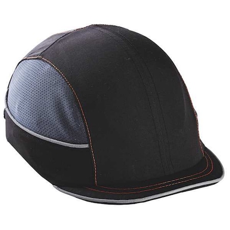 Bump Cap, Micro Brim Baseball, ABS, Hook-and-Loop Suspension, Black MPN:8950