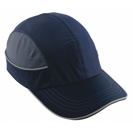 Bump Cap, Long Brim Baseball, ABS, Hook-and-Loop Suspension, Navy, Fits Hat Size XL MPN:8950XL
