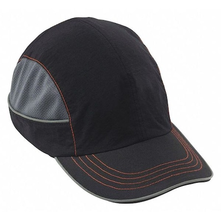 Bump Cap, Long Brim Baseball, ABS, Hook-and-Loop Suspension, Black, Fits Hat Size XL MPN:8950XL