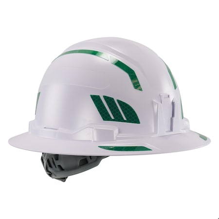 Reflective Hard Hat with Safety Helmet Sticker Kit, Green MPN:8961
